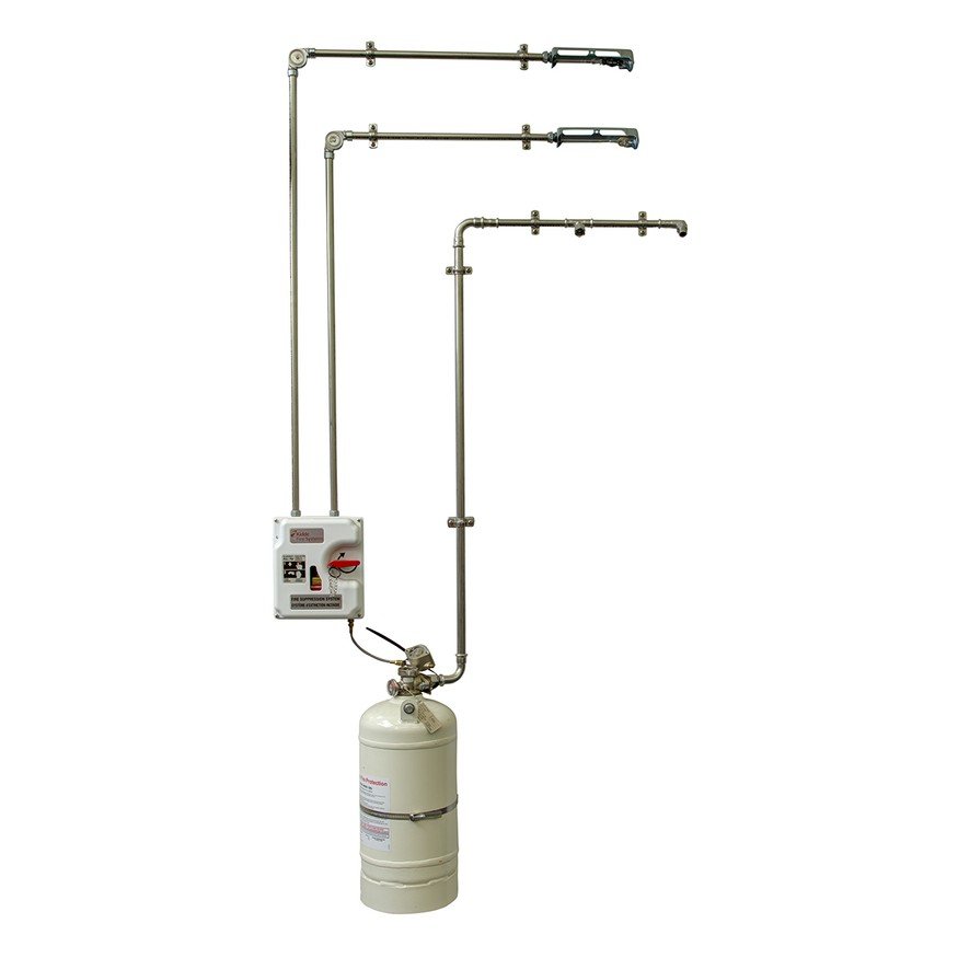 Kidde WHDR piping and cylinder layout